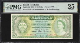 BRITISH HONDURAS. Government of British Honduras. 1 Dollar, 1964. P-28b. PMG Very Fine 25.
Dated April 1st, 1964.

Estimate: $50.00- $100.00