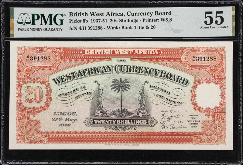 BRITISH WEST AFRICA. West African Currency Board. 20 Shillings, 1948. P-8b. PMG ...