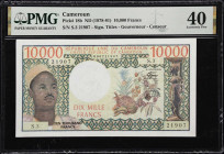 CAMEROON. Banque des Etats de l'Afrique Centrale - Republique Unie du Came. 10,000 Francs, ND (1978-81). P-18b. PMG Extremely Fine 40.

Estimate: $1...