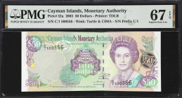 CAYMAN ISLANDS. Lot of (4). Cayman Islands Currency Board & Cayman Islands Monetary Authority. 5, 10 & 50 Dollars, 1991-2003. P-12a, 28a, 29a & 32a. P...