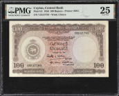CEYLON. Central Bank of Ceylon. 100 Rupees, 1956. P-61. PMG Very Fine 25.
PMG Comments "Annotation."

Estimate: $100.00- $200.00