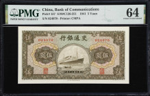 CHINA--REPUBLIC. Lot of (2). Bank of Communications. 5 & 10 Yuan, 1935-41. P-155 & 157. PMG Choice Uncirculated 64 & Gem Uncirculated 65 EPQ.

Estim...