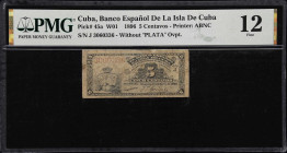 CUBA. Lot of (4). Banco Espanol de la Isla de Cuba. 5 & 50 Centavos, 1896. P-45a, 46a & 46b. W01, W02, & X02. PMG Fine 12 to Extremely Fine 40.

Est...