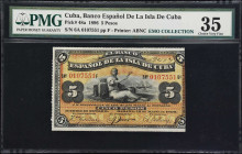 CUBA. Lot of (3). Banco Espanol de la Isla de Cuba. 5 Pesos, 1896. P-48a & 48b. PMG Very Fine 30 & Choice Very Fine 35.

Estimate: $100.00- $200.00