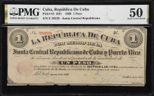 CUBA. Lot of (5). Republica de Cuba. 1 Peso, 1869-1949. P-61, 69a, 69e, 69f & 69h. PMG Very Fine 25 to About Uncirculated 50.
PMG Comments "Edge Dama...