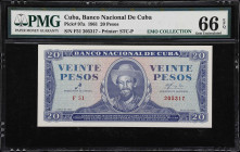 CUBA. Lot of (4). Banco Nacional de Cuba. 1, 10 & 20 Pesos, 1961-66. P-97a, 100 & 101. PMG Gem Uncirculated 66 EPQ.

Estimate: $100.00- $200.00