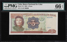 CUBA. Lot of (3).Banco Nacional de Cuba. 3 Pesos, 1995-2004. P-113, 113* & 127a. PMG Gem Uncirculated 66 EPQ.

Estimate: $100.00- $200.00