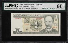 CUBA. Lot of (4). Banco Central de Cuba. 1, 5 & 10 Pesos, 2001-02. P-116d, 117d & 121b. PMG Gem Uncirculated 66 EPQ.

Estimate: $100.00- $200.00