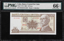 CUBA. Lot of (2). Banco Central de Cuba. 10 & 500 Pesos, 2005-19. P-117h & Unlisted. PMG Gem Uncirculated 66 EPQ.

Estimate: $100.00- $200.00