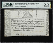 DENMARK. Exchange & Mortgage Bank. 1 Rigsdaler Courant, 1804. P-A28. PMG Choice Very Fine 35.
Dated 1804. A better than average example of this early...