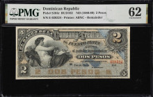 DOMINICAN REPUBLIC. Lot of (2). Banco de la Compania de Credito de Puerto Plata. 50 Centavos & 2 Pesos, ND (1880-89). P-S102r & S104r. RUD160 & RUD162...