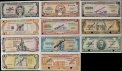 DOMINICAN REPUBLIC. Lot of (11). Banco Central de la Republica Dominicana. 1, 5, 10, 20, 50, 100, 500 & 1000 Pesos Oros, ND (1964-74) & 1976-78. P-Var...