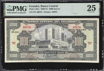 ECUADOR. Banco Central del Ecuador. 1000 Sucres, 1972. P-107a. PMG Very Fine 25.
Dated October 30th, 1972.

Estimate: $200.00- $400.00