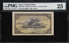 EGYPT. National Bank of Egypt. 25 Piastres, 1941-50. P-10c & 10d. PMG Very Fine 25 & Very Fine 30 EPQ.
PMG Comments "Annotation" on P-10c.

Estimat...