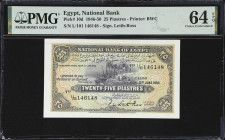 EGYPT. National Bank of Egypt. 25 Piastres, 1950. P-10d. PMG Choice Uncirculated 64 EPQ.
Dated June 12th, 1950.

Estimate: $200.00- $400.00