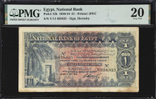 EGYPT. National Bank of Egypt. 1 Egyptian Pound, 1923. P-12b. PMG Very Fine 20.
Printed by BWC. Signature of Hornsby. Dated May 1st, 1923. An elusive...