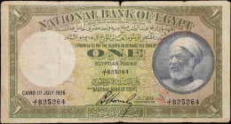 EGYPT. National Bank of Egypt. 1 Egyptian Pound, 1926. P-20a. Fine.
Dated July 1st, 1926.

Estimate: $100.00- $200.00