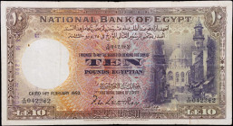EGYPT. National Bank of Egypt. 10 Egyptian Pounds, 1950. P-23c. Very Fine.
Dated February 14th, 1950.

Estimate: $75.00- $125.00
