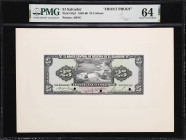 EL SALVADOR. Banco Central de Reserva de El Salvador. 25 Colones, 1958. P-97p1. Front Proof. PMG Choice Uncirculated 64.

Estimate: $200.00- $300.00