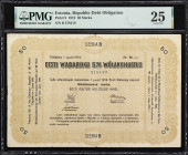 ESTONIA. Eesti Wabariigi. 50 Marka, 1919. P-8. PMG Very Fine 25.
Republic Debt Obligation.
From the Al Kugel Collection.

Estimate: $100.00- $200....