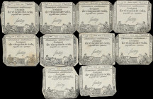 FRANCE. Lot of (10). Domaines Nationaux. 50 Sols, 1793. P-A70a.

Estimate: $75.00- $150.00