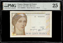 FRANCE. Banque de France. 300 Francs, ND (1938). P-87. PMG Very Fine 25.
PMG Comments "Foreign Substance."

Estimate: $100.00- $200.00