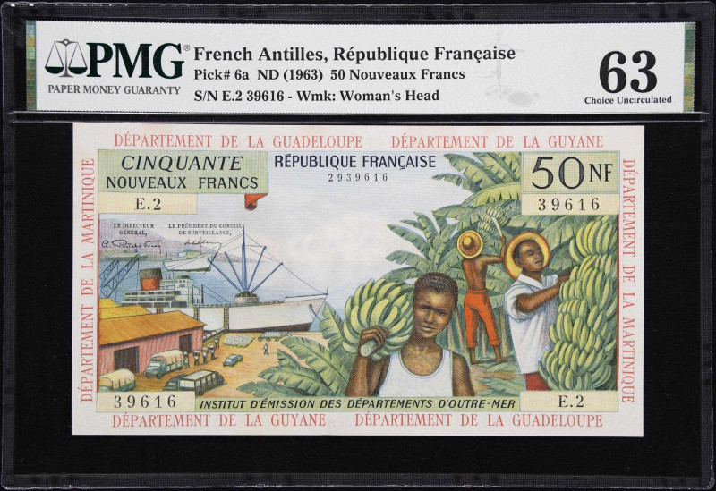 FRENCH ANTILLES. Institut d'Emission des Departements d'Outre-Mer. 50 Nouveaux F...