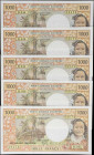 FRENCH PACIFIC TERRITORIES. Lot of (5). Institut d'Emission d'Outre-Mer. 1000 Francs, ND (1992-2013). P-2k. Consecutive. About Uncirculated to Uncircu...