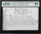 GERMAN STATES. Schleswig-Holstein. 2 Reichsthaler 24 Schilling, 1808. P-S753b. PMG Extremely Fine 40.
Altona issue. Konigliches Finanz-Collegio. Slig...