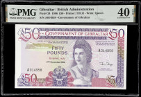 GIBRALTAR. Government of Gibraltar. 50 Pounds, 1986. P-24. PMG Extremely Fine 40 EPQ.

Estimate: $75.00- $125.00