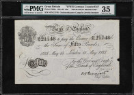 GREAT BRITAIN. Bank of England. 50 Pounds, 1935. P-338Ba. Operation Bernhard Counterfeit. PMG Choice Very Fine 35.
PMG Comments "Paper Maker's Notch....