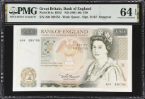 GREAT BRITAIN. Bank of England. 50 Pounds, ND (1981-88). P-381a. B352. PMG Choice Uncirculated 64 EPQ.
D.H.F. Somerset signature.

Estimate: $150.0...
