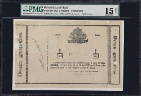 HAITI. Republiqe d'Haiti - Tresorerie. 2 Gourdes, 1827. P-2b. PMG Choice Fine 15 Net. Edge & Internal Damage, Tape Repairs, Annotation.
PMG Comments ...