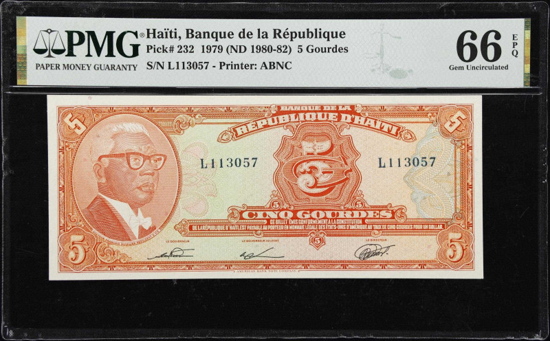 HAITI. Banque de la Republique d'Haiti. 5 Gourdes, 1979 (ND 1980-82). P-232. PMG...