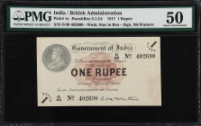 INDIA. Government of India. 1 Rupee, 1917. P-1e. Jhun&Rez 3.1.2A. PMG About Uncirculated 50.

Estimate: $300.00- $500.00