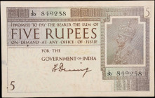 INDIA. Government of India. 5 Rupees, ND (1917-30). P-4a. Very Fine.

Estimate: $100.00- $200.00