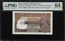 INDIA. Government of India. 5 Rupees, ND (1928-35). P-15a. Jhun&Rez 3.5.1A. PMG Choice Uncirculated 64.
J.B. Taylor signed King Georg V 5 rupees bank...