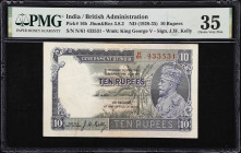 INDIA. Government of India. 10 Rupees, ND (1928-35). P-16b. Jhun&Rez 3.8.2. PMG Choice Very Fine 35.
PMG Comments "Staple Holes at Issue, Stain."

...