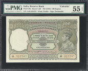 INDIA. Reserve Bank of India. 100 Rupees, ND (1943). P-20e. Jhun4.7.2B. PMG About Uncirculated 55 EPQ. Second of Four Consecutive serial numbers.
Ser...