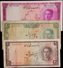 IRAN. Lot of (3). Bank Melli Iran. 20, 50 & 100 Rials, ND (1948-51). P-48, 49 & 50. Fine to Very Fine.

Estimate: $100.00- $200.00