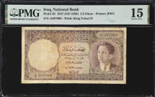 IRAQ. National Bank of Iraq. 1/2 Dinar, 1947 (ND 1950). P-28. PMG Choice Fine 15.
This BWC printed 1/2 Dinar features a multicolored guilloche at cen...