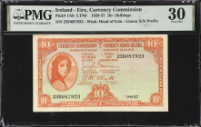IRELAND. Currency Commission. 10 Shillings, 1937. P-1Ab. LTN8. PMG Very Fine 30.
Dated June 9th, 1937.

Estimate: $100.00- $200.00