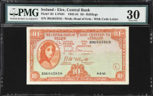 IRELAND. Central Bank of Ireland. 10 Shillings, 1943. P-1D. LTN21. PMG Very Fine 30.
Dated February 6th, 1943.

Estimate: $100.00- $200.00
