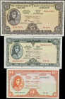 IRELAND. Lot of (3). Central Bank of Ireland. 10 Shillings, 1 & 5 Pounds, 1962-75. P-63a, 64b & 65c. Very Fine to About Uncirculated.
Dated January 3...