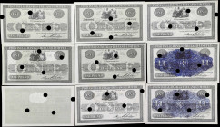 IRELAND. Lot of (9). Provincial Bank of Ireland Limited. 1 Pound, 1926. P-345b. Error Notes. About Uncirculated.
Various errors.

Estimate: $300.00...