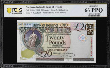 IRELAND, NORTHERN. Bank of Ireland. 20 Pounds, 2008. P-85a. PCGS Banknote Gem Uncirculated 66 PPQ.

Estimate: $75.00- $100.00