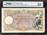 ITALY. Lot of (2). Banca d'Italia. 500 Lire, 1940. P-51d. PMG Very Fine 25 & Very Fine 30.
PMG Comments "Corner Tip Missing, Minor Rust" on the VF 25...