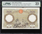 ITALY. Banca d'Italia. 100 Lire, 1942. P-55b. PMG Very Fine 25.
Dated June 11th, 1924. Azzolini-Urbini signature combination.
From the Al Kugel Coll...