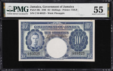 JAMAICA. Government of Jamaica. 10 Shillings, 1940. P-38b. S.S. Politician Shipwreck. PMG About Uncirculated 55.
Another example from the S.S. Politi...