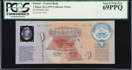 KUWAIT. Lot of (2). Central Bank of Kuwait. 1/4 & 1 Dinar, L. 1968 (1993-94). P-23h & CS1. PCGS Currency Superb Gem New 69 PPQ.

Estimate: $200.00- ...